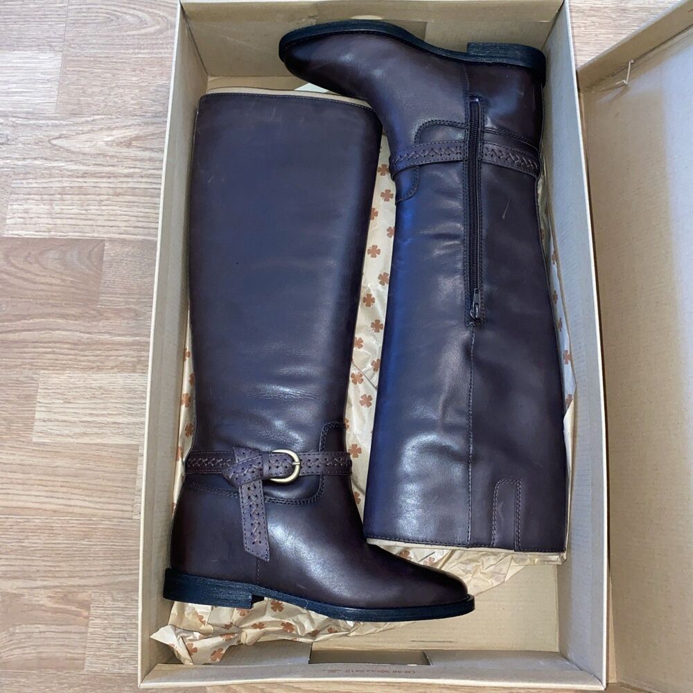 NEW Lucky Brand Maltet Leather Knee-High Riding Boots Size 7M Summer Haze Torte - Picture 4 of 13
